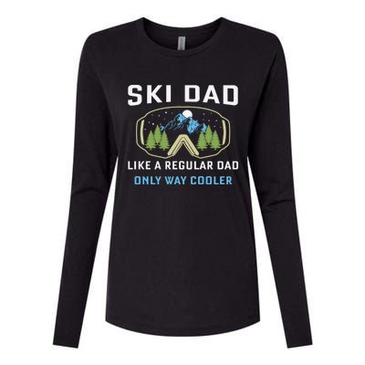 Father's Day Ski Dad Cool Proud Family Dad Gift Womens Cotton Relaxed Long Sleeve T-Shirt