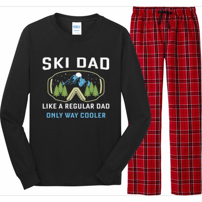 Father's Day Ski Dad Cool Proud Family Dad Gift Long Sleeve Pajama Set