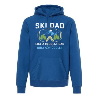 Father's Day Ski Dad Cool Proud Family Dad Gift Premium Hoodie