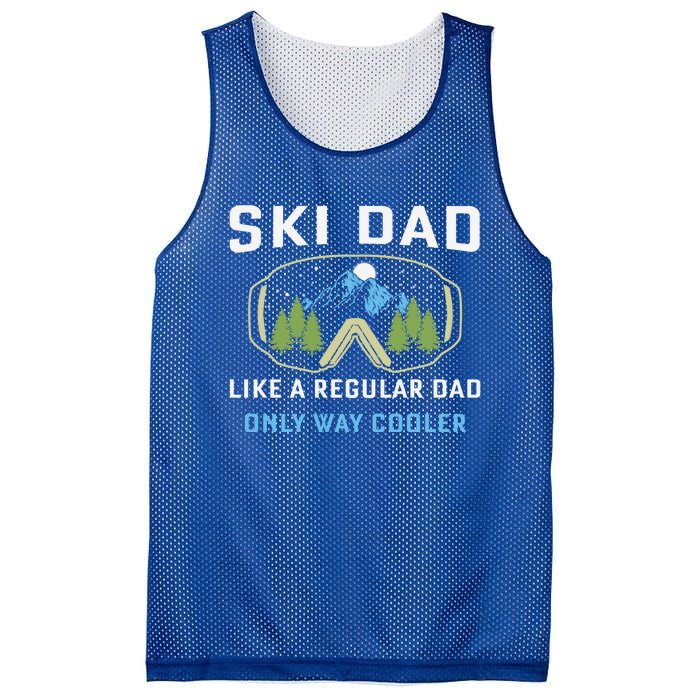 Father's Day Ski Dad Cool Proud Family Dad Gift Mesh Reversible Basketball Jersey Tank