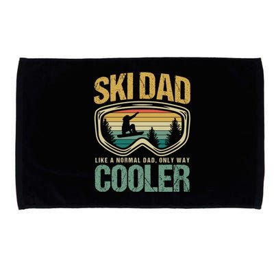 Father's Day Skier Ski Dad Like Normal Day Only Cooler Gift Microfiber Hand Towel