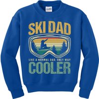 Father's Day Skier Ski Dad Like Normal Day Only Cooler Gift Kids Sweatshirt