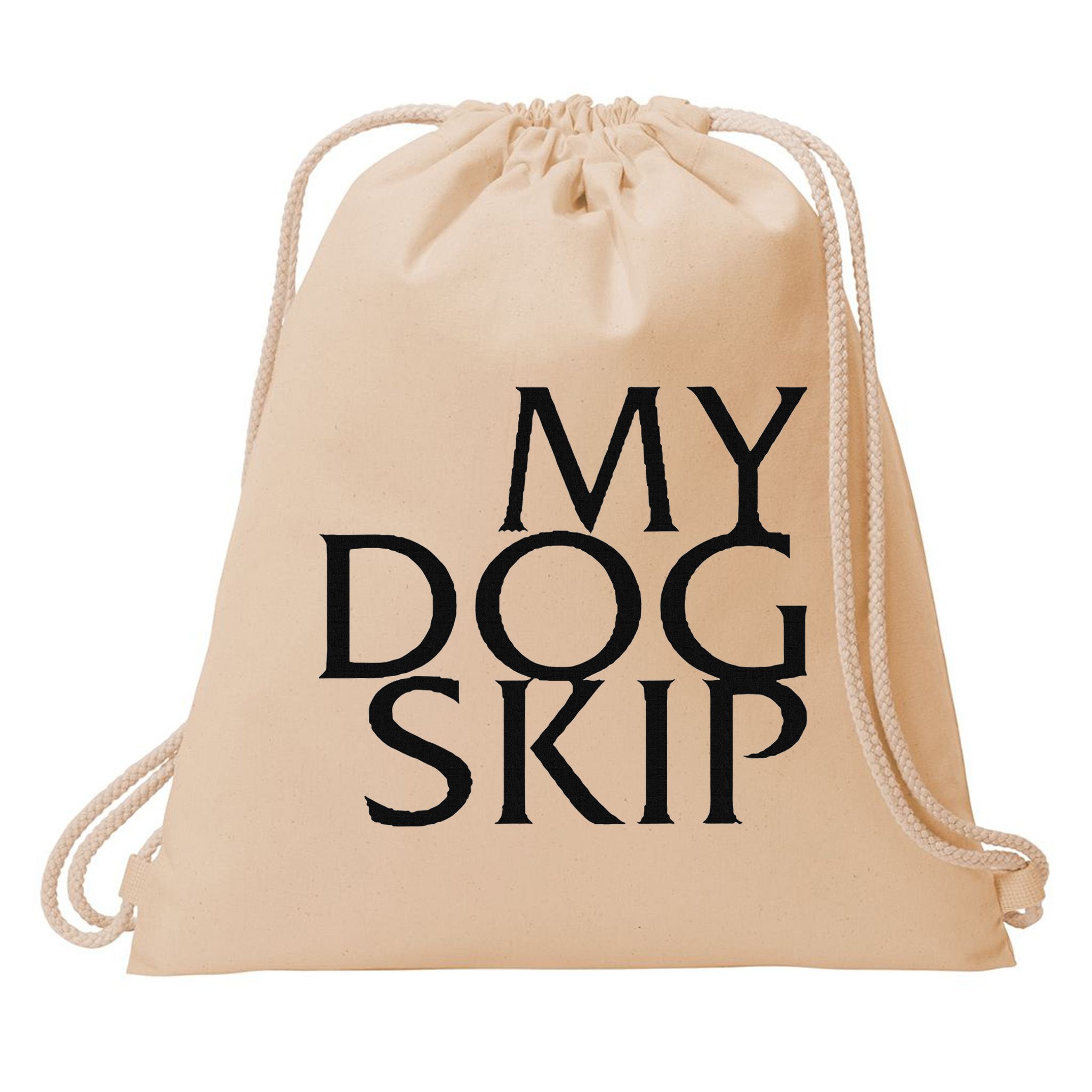 Funny Dog Saying My Dog Skip Drawstring Bag
