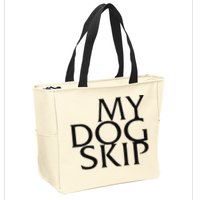 Funny Dog Saying My Dog Skip Zip Tote Bag