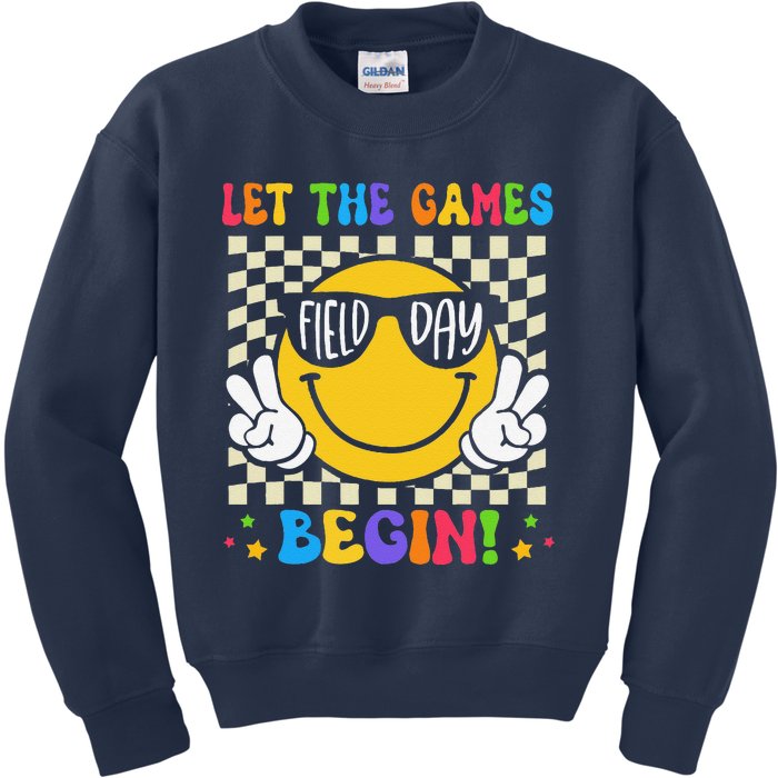 Field Day Shirts Let The Games Begin Teacher Kids Sweatshirt