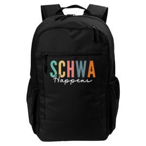 Funny Dyslexia Schwa Happens Speech Phonics Teacher Linguist Daily Commute Backpack