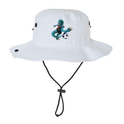 Funny Dino Soccer Player Trex Lover Football Game Legacy Cool Fit Booney Bucket Hat