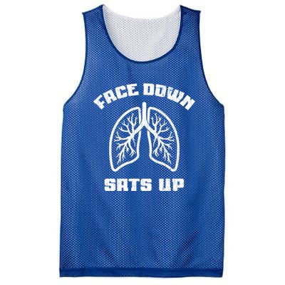 Face Down Sats Up Funny Healthcare Worker Nurses Graphic Cool Gift Mesh Reversible Basketball Jersey Tank