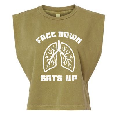 Face Down Sats Up Funny Healthcare Worker Nurses Graphic Cool Gift Garment-Dyed Women's Muscle Tee