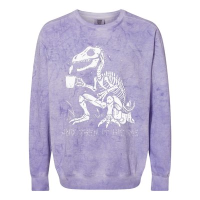 Funny Dinosaur Skeleton Costume Goth Colorblast Crewneck Sweatshirt