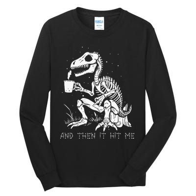 Funny Dinosaur Skeleton Costume Goth Tall Long Sleeve T-Shirt