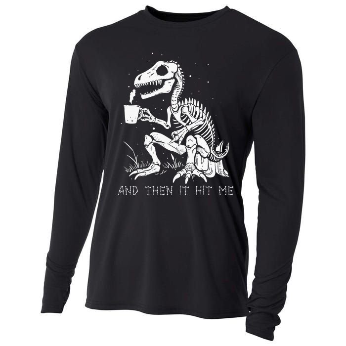 Funny Dinosaur Skeleton Costume Goth Cooling Performance Long Sleeve Crew