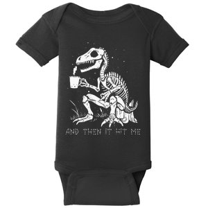 Funny Dinosaur Skeleton Costume Goth Baby Bodysuit