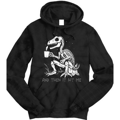 Funny Dinosaur Skeleton Costume Goth Tie Dye Hoodie