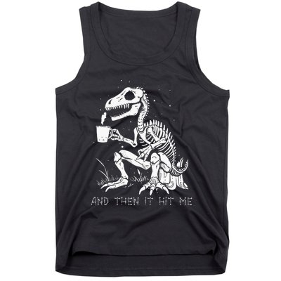 Funny Dinosaur Skeleton Costume Goth Tank Top