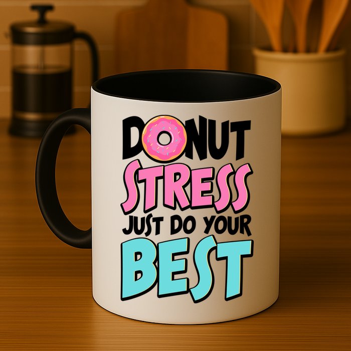 Funny Donut Stress Just Do Your Best School Testing Mug