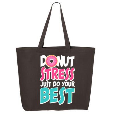 Funny Donut Stress Just Do Your Best School Testing 25L Jumbo Tote