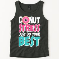 Funny Donut Stress Just Do Your Best School Testing Tank Top