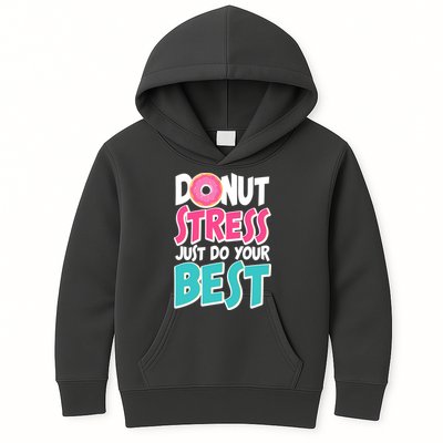 Funny Donut Stress Just Do Your Best School Testing Kids Hoodie