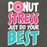 Funny Donut Stress Just Do Your Best School Testing Cotton Canvas Backpack