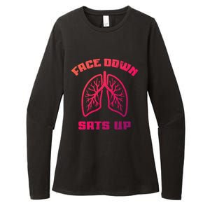 Face Down Sats Up Funny Healthcare Worker Nurses Graphic Cool Gift Womens CVC Long Sleeve Shirt