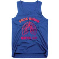 Face Down Sats Up Funny Healthcare Worker Nurses Graphic Cool Gift Tank Top