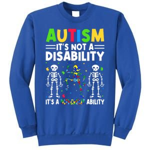 Funny Dabbing Skeleton Autism ItS A Different Ability Funny Gift Great Gift Sweatshirt