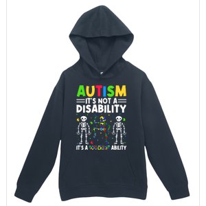 Funny Dabbing Skeleton Autism ItS A Different Ability Funny Gift Great Gift Urban Pullover Hoodie