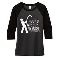 Fishing Dirty Sexual Humor Women's Tri-Blend 3/4-Sleeve Raglan Shirt