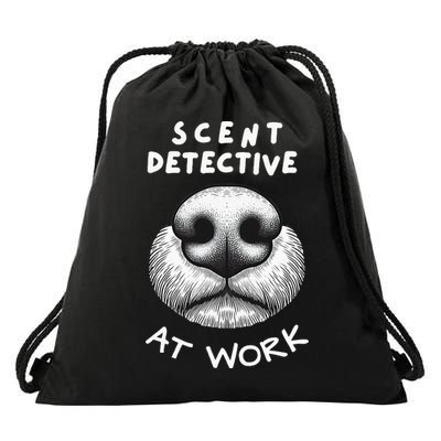Fun Dog Scent Design Scent Detective At Work Drawstring Bag