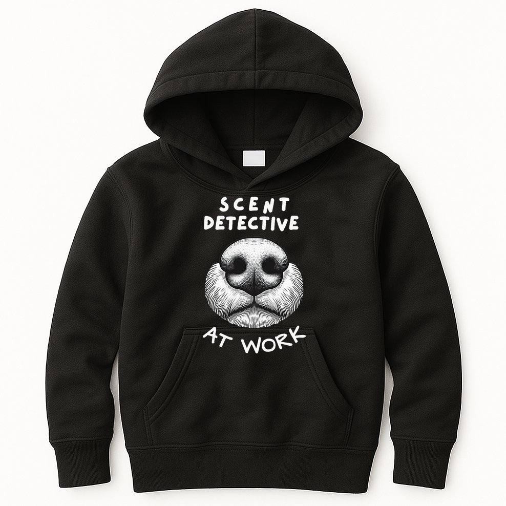 Fun Dog Scent Design Scent Detective At Work Kids Hoodie