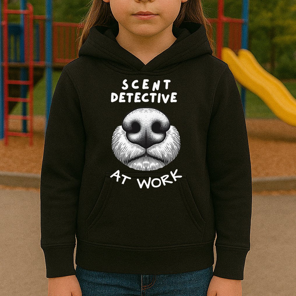 Fun Dog Scent Design Scent Detective At Work Kids Hoodie