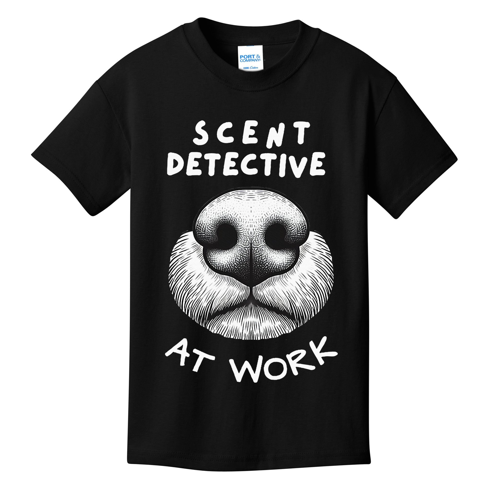 Fun Dog Scent Design Scent Detective At Work Kids T-Shirt