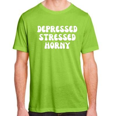 Funny Depressed Stressed Horny Adult ChromaSoft Performance T-Shirt