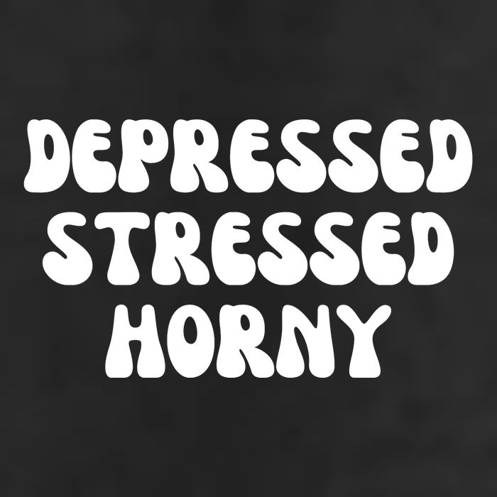 Funny Depressed Stressed Horny 11oz C Handle Ceramic Mug