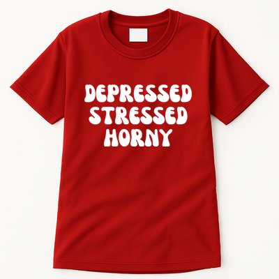Funny Depressed Stressed Horny Tall T-Shirt