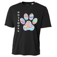 Fun Dog Scent Design Dog Nose Birch Clove Anise Wordcloud Cooling Performance Crew T-Shirt