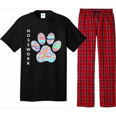 Fun Dog Scent Design Dog Nose Birch Clove Anise Wordcloud Pajama Set