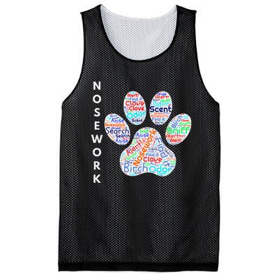 Fun Dog Scent Design Dog Nose Birch Clove Anise Wordcloud Mesh Reversible Basketball Jersey Tank