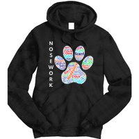 Fun Dog Scent Design Dog Nose Birch Clove Anise Wordcloud Tie Dye Hoodie