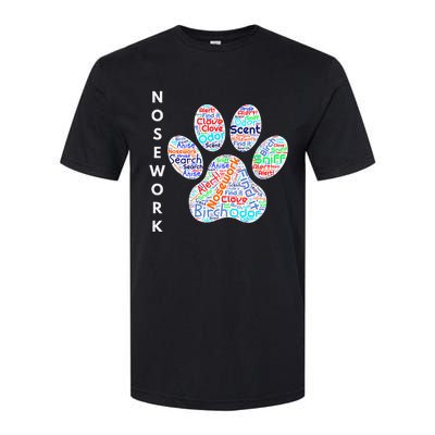 Fun Dog Scent Design Dog Nose Birch Clove Anise Wordcloud Softstyle CVC T-Shirt