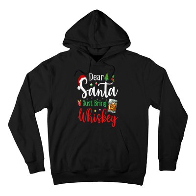 Funny Dear Santa Just Bring Whiskey Christmas Pajamas Hoodie