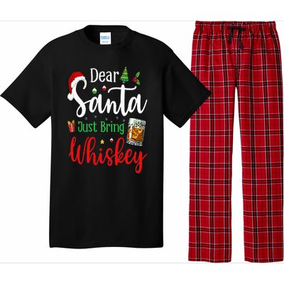 Funny Dear Santa Just Bring Whiskey Christmas Pajamas Pajama Set