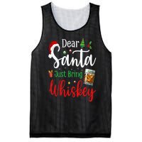 Funny Dear Santa Just Bring Whiskey Christmas Pajamas Mesh Reversible Basketball Jersey Tank