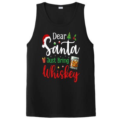 Funny Dear Santa Just Bring Whiskey Christmas Pajamas PosiCharge Competitor Tank