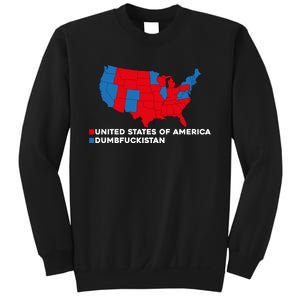 Funny Dumbfuckistan Shirt Election Map United States Of America Dumbfuckistan Sweatshirt