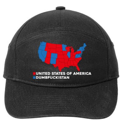 Funny Dumbfuckistan Shirt Election Map United States Of America Dumbfuckistan 7-Panel Snapback Hat