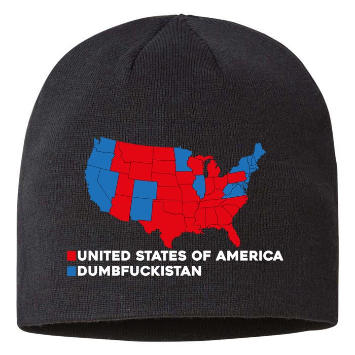 Funny Dumbfuckistan Shirt Election Map United States Of America Dumbfuckistan Sustainable Beanie