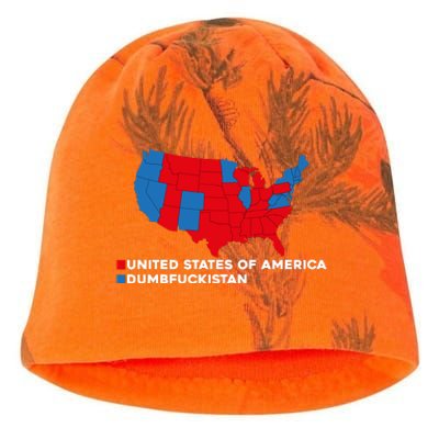 Funny Dumbfuckistan Shirt Election Map United States Of America Dumbfuckistan Kati - Camo Knit Beanie