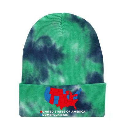 Funny Dumbfuckistan Shirt Election Map United States Of America Dumbfuckistan Tie Dye 12in Knit Beanie